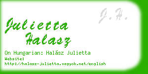 julietta halasz business card